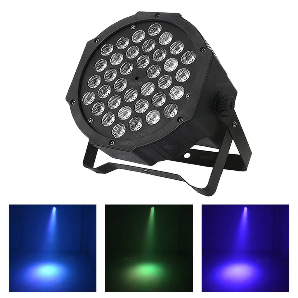 AUCD Mini 36W Red Green Blue LED PAR Lamps DMX Disco Ball Spotlight DJ RGB Wedding Party Show Stage Spot Strobe Lights LE-Par36