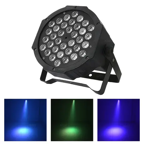 AUCD Mini 36W Red Green Blue LED PAR Lamps DMX Disco Ball Spotlight DJ RGB Wedding Party Show Stage Spot Strobe Lights LE-Par36