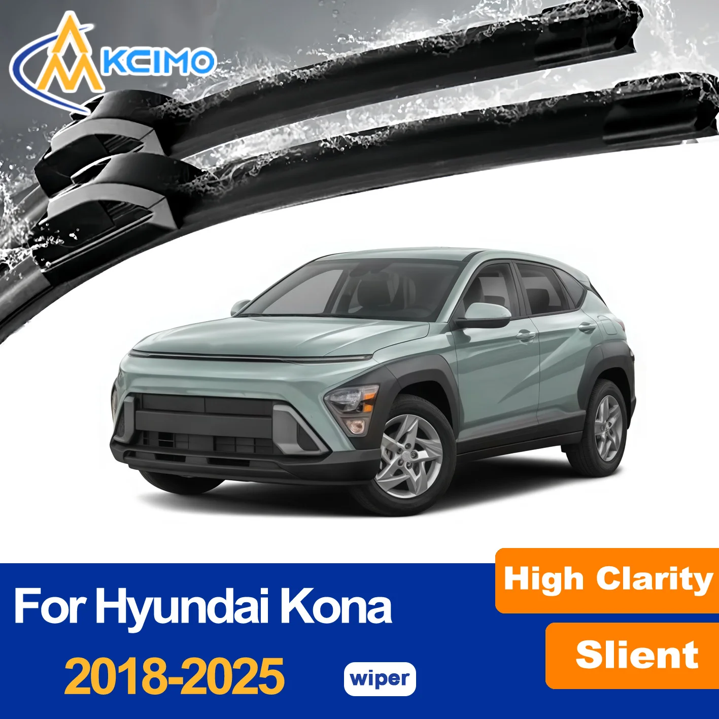 

2-Pack Front Windshield Wiper Blades For Hyundai Kona OS SX2 2018-2025 Car Wipers Easy to Install​​ All-Season Beam Blade​