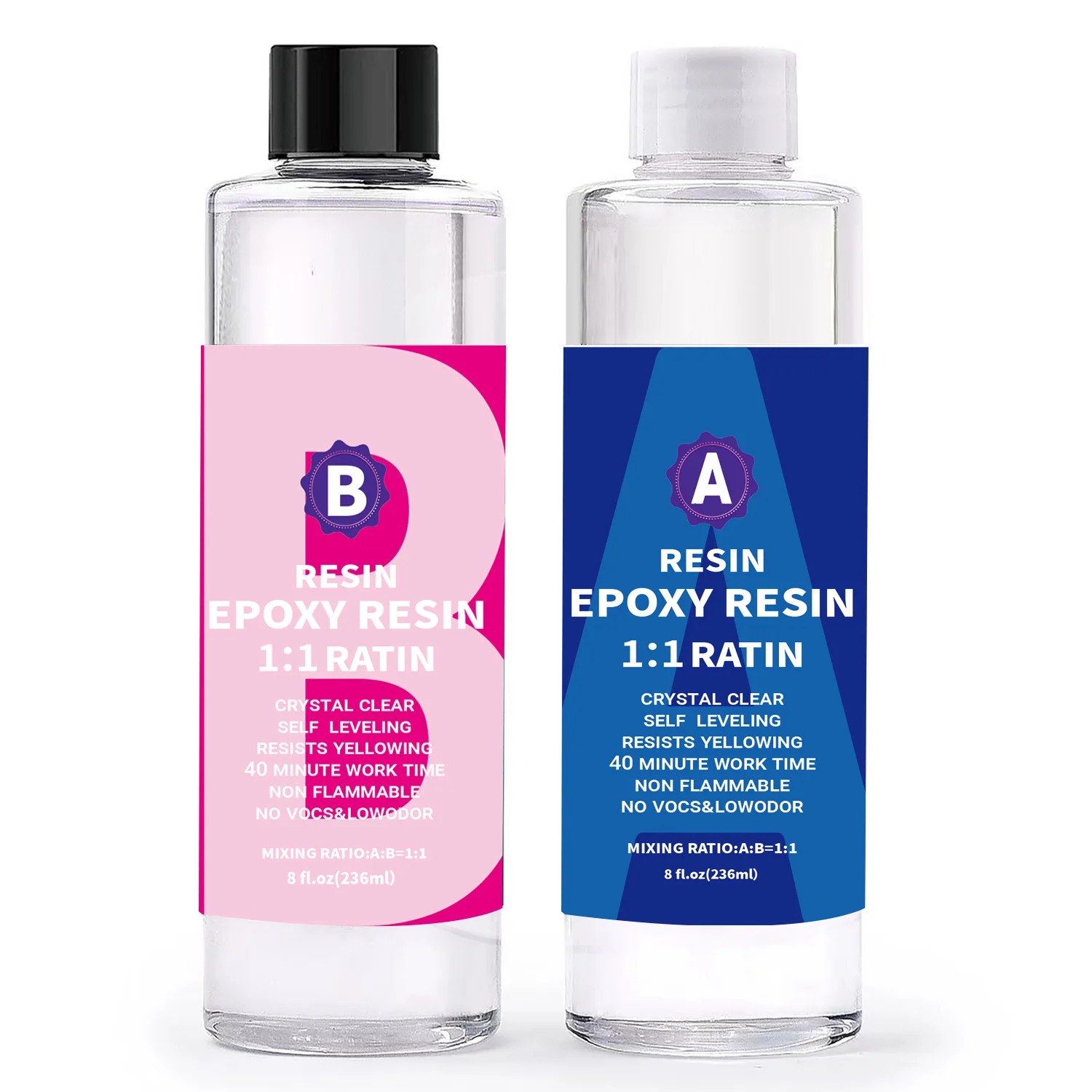 Kit de Resina Epoxi - Kit de Resina Epoxi Transparente y Endurecedor para Manualidades, Moldeo, Joyería, Recubrimiento de Mesas y Encimeras