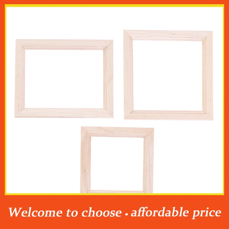 ^1pc new Wood 1/12Dollhouse Miniature Wood Photo Frame Simulation Furniture Model Accessories