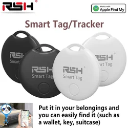 RSH Smart Tracker for Apple Find My APP Smart Bluetooth Tracker Tag Anti Lost Reminder Locator Key Finder Smart Tag for Samsung