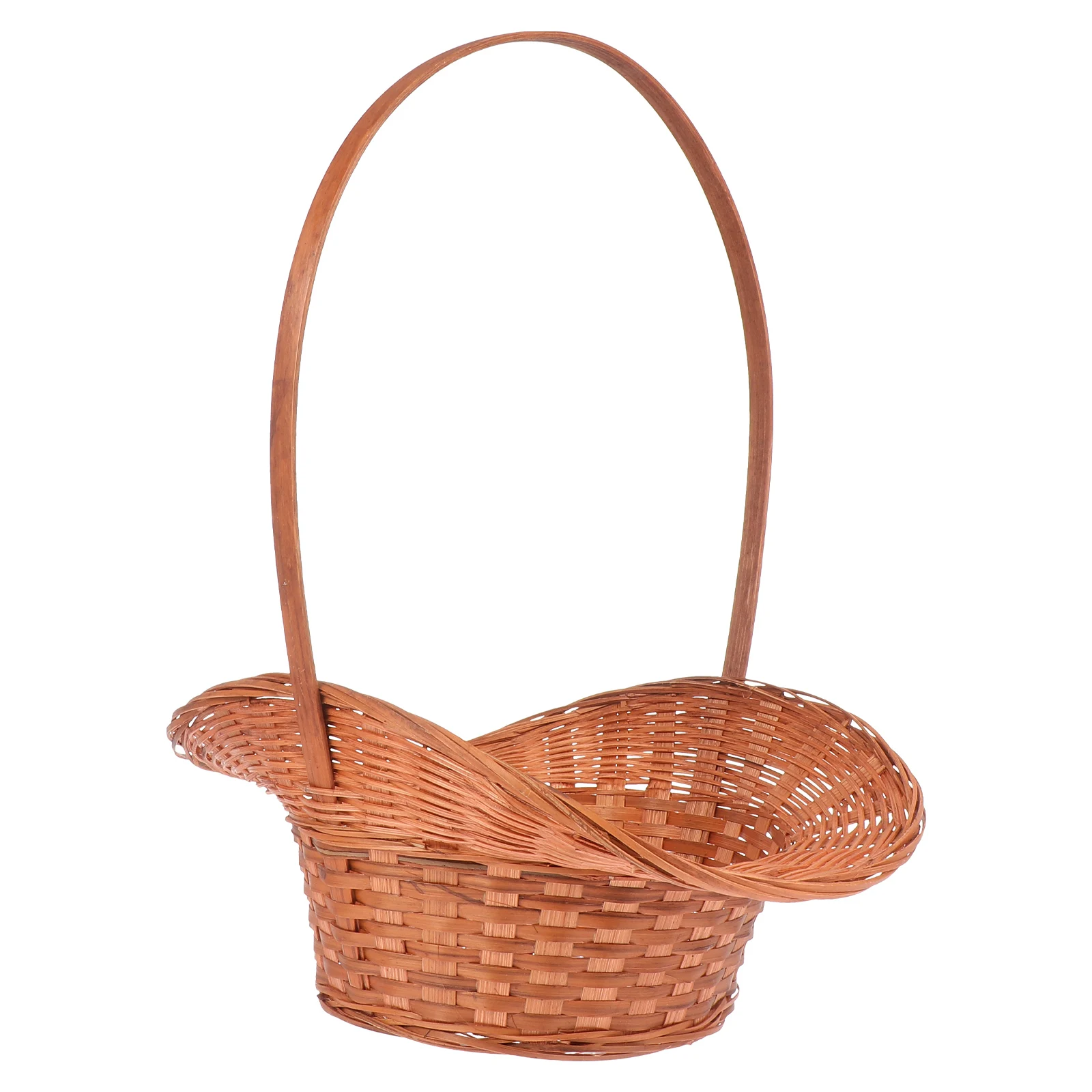 

Egg Storage Basket Bamboo Woven Container Portable Fruit Vegetable Holder Weaved Case Long Life No Deform Creative Shape