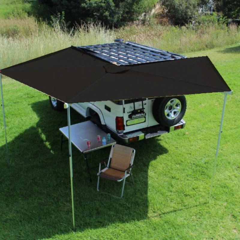 Aluminum shell car side camper tent awning canopy 270 off-road vehicle fan camping sun protection car side tent