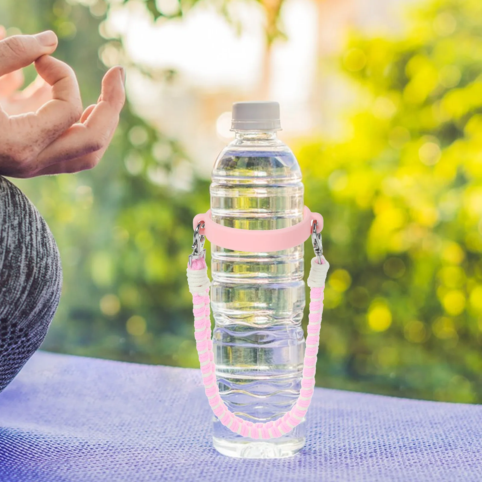 

Water Strap Portable Bottle Carrier For Stainless Steel Glass Plastic Bottles Outdoor Travel Durable Silicone Kettle Sling