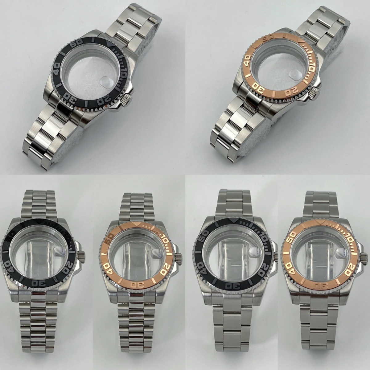 

40mm NH35 case, grey YAC case strap, multiple bracelet combinations, suitable for NH34/NH35/36