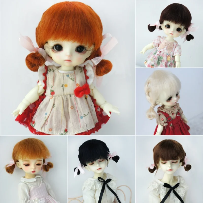 

JD590 1/8 1/6 1/4 Mohair Doll Wigs For Size 5-6Inch 6-7Inch 7-8Inch Doll Braid Hair Mohair BJD Hair Hot Sale Doll Accessories