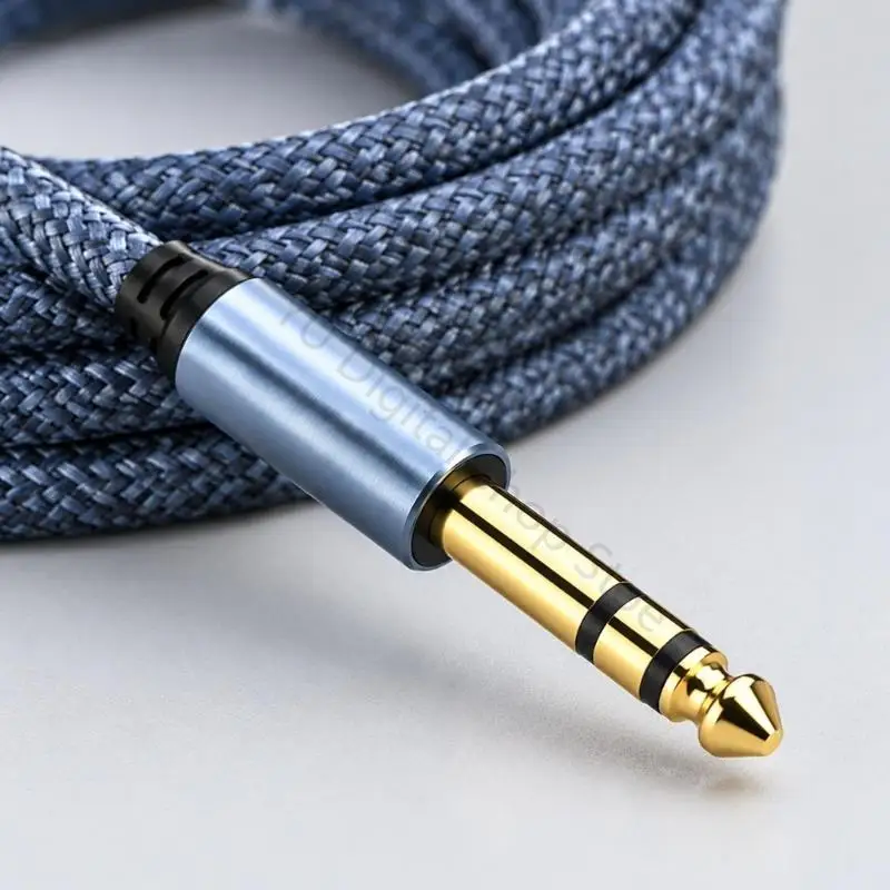 96BA 6.35Mm Textile-Covered Sound Cord with Reinforced End Design for Equipment Equipped with Matching Three-Contact Sockets
