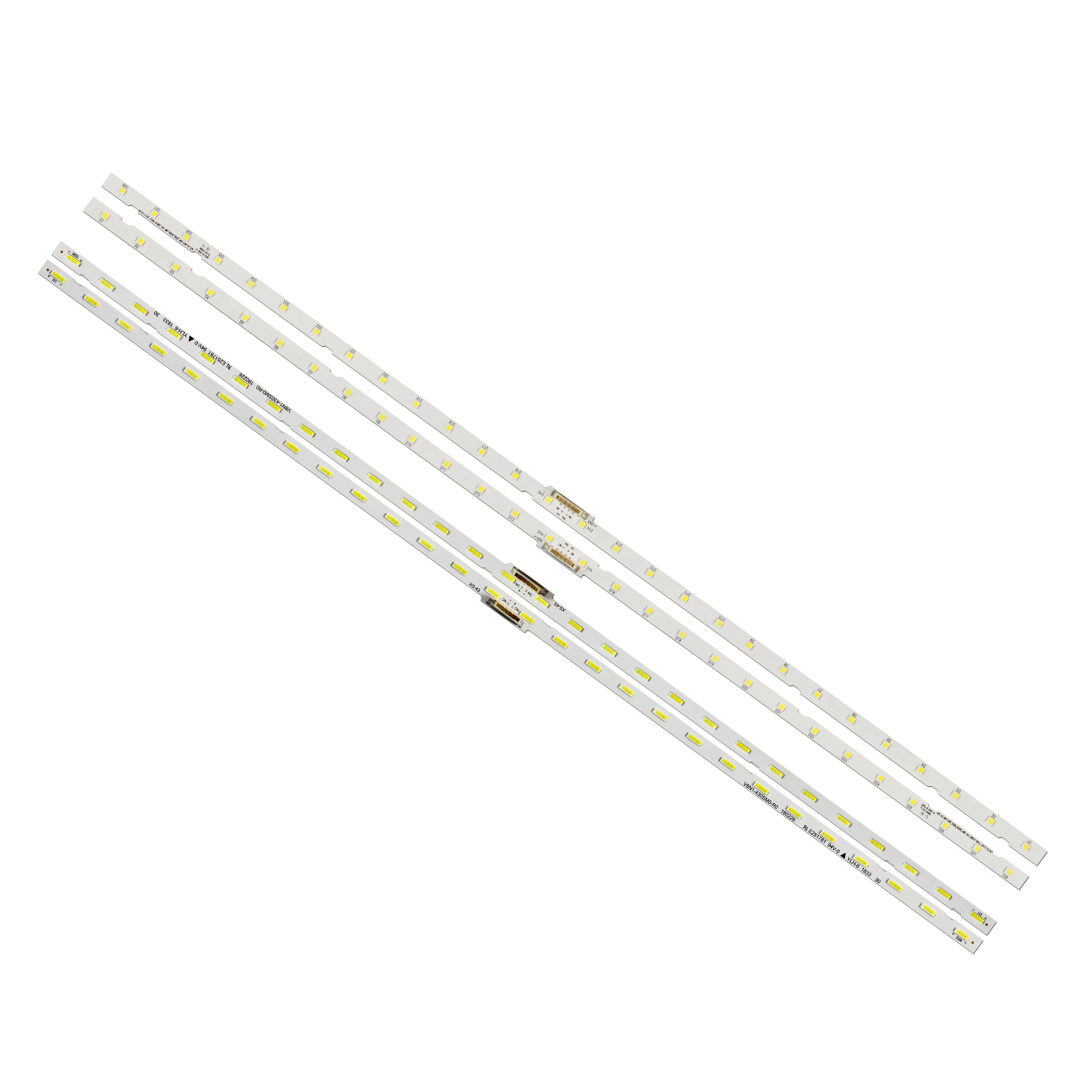 2 Stück LED-Streifen UE43NU7479U UE43NU7400U UE43RU7020K UE43NU7400S UE43NU7179U UE43NU7452U UE43NU7479 43'-NEW EDGE-28ea-180223-7020