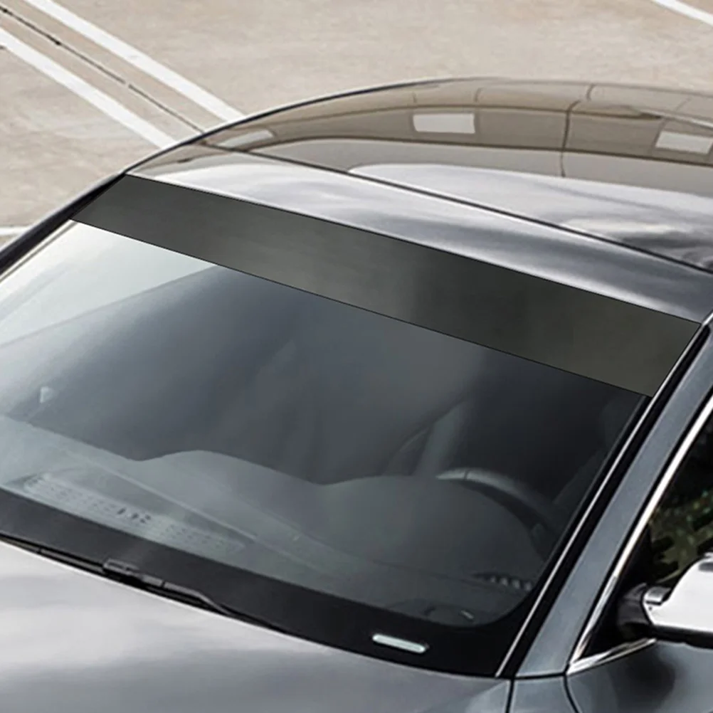 

2pcs Glass Sunshade Stickers Durable Anti Glare Car Front Rear Windshield Protector Vehicle Decals Sun Visor Auto Racing