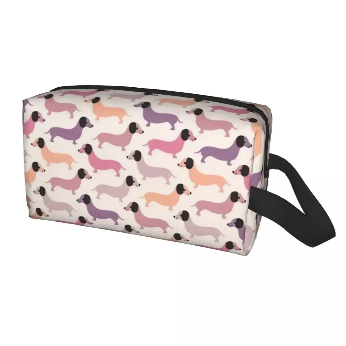 Colorful Dachshund Dog Cosmetic Bag Women Fashion Large Capacity Badger Sausage Puppy Makeup Case Beauty Storage Toiletry Bags