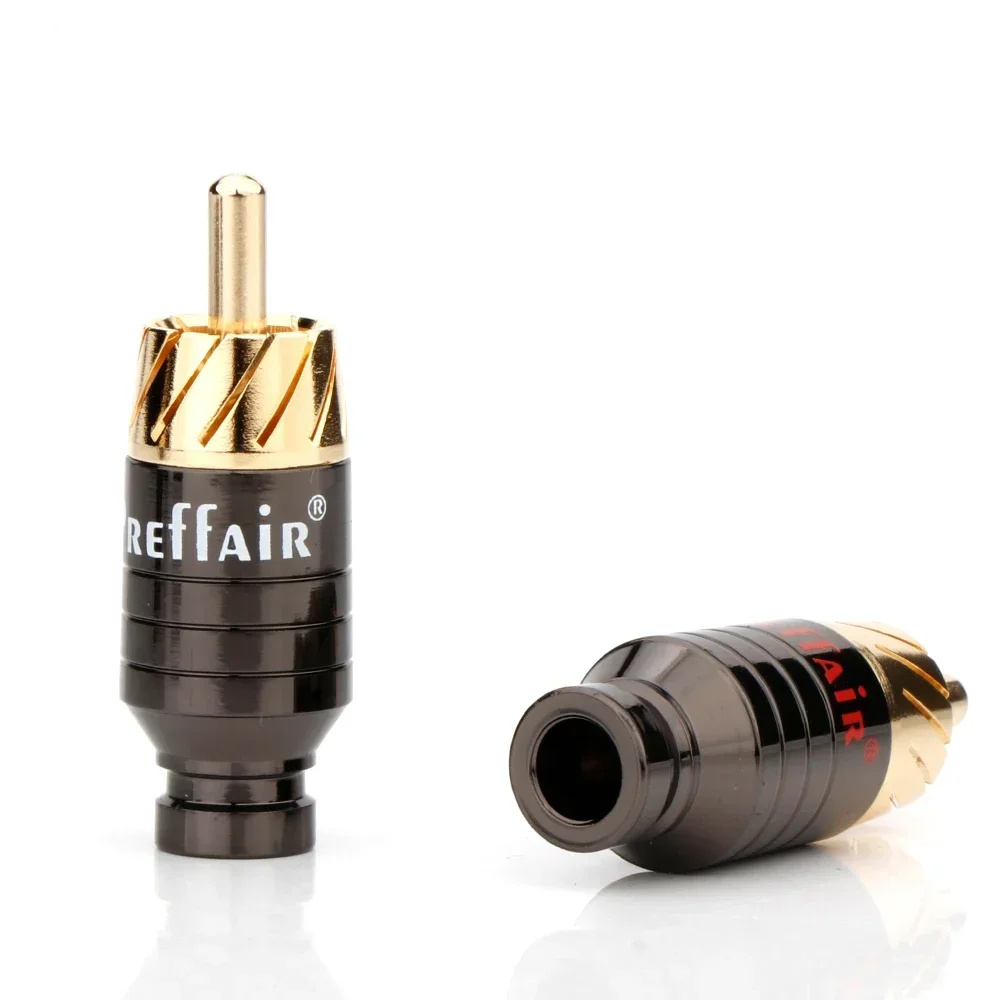 4/8pcs RCA Plug Gold Plated RCA Solder RCA Connector Audio Phono RCA Male Plug support 5mm cable