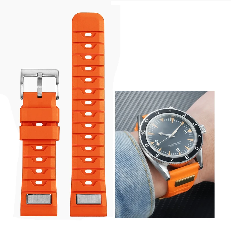 

Дышащий силиконовый ремешок 20 мм 22 мм для ORIS Aviation Omega 007 003 AT150, мягкий резиновый ремешок для часов, водонепроницаемый спортивный браслет