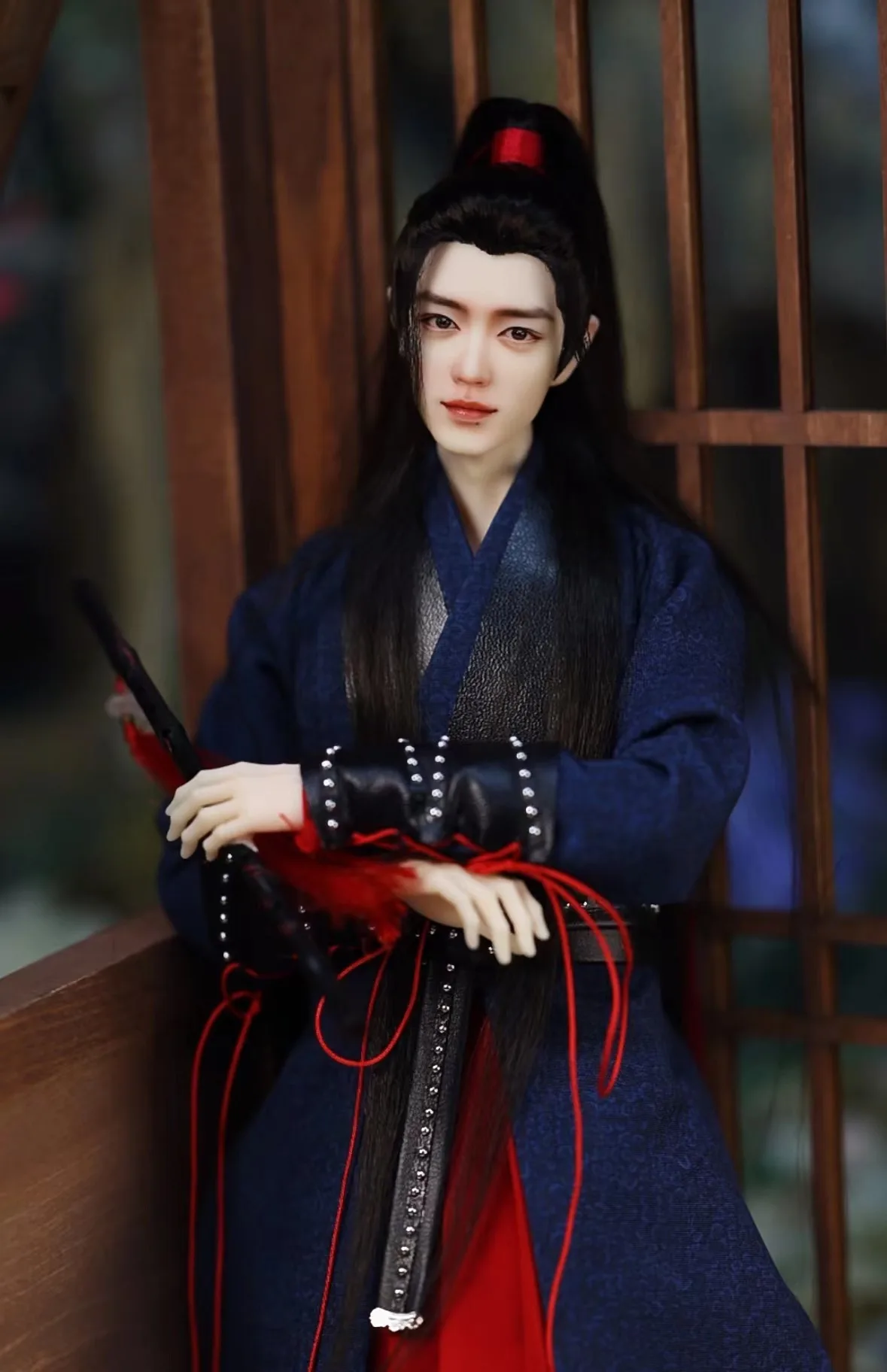 1/6 Bjd Figuur Full Set Blue Wei Wuxian Xiao Zhan 30Cm Originele Realistische Pop Top Voortreffelijk De Ongetemde Mdzs High Art Wei Ying