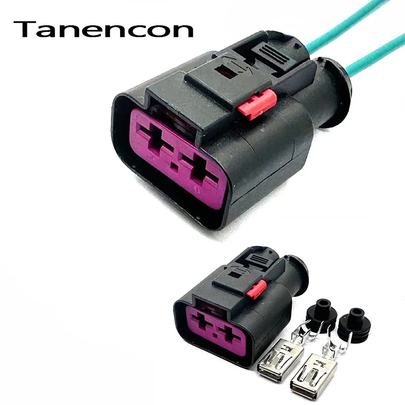 1 Set 2 Pin 9.5mm Automotive Female Waterproof Connector Car High Power Cable Wiring Harness Plug 13943438