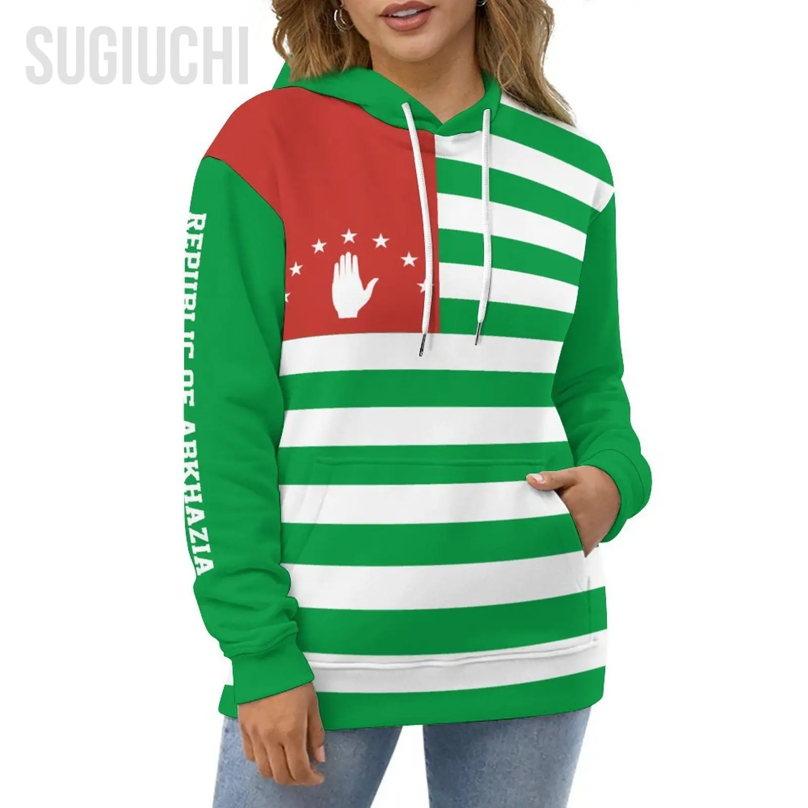 Unisex 3D Hoodie Republic of Abkhazia Flag Men Women Polyester Harajuku Sweatshirt Pullover Hoodies Casual Cool