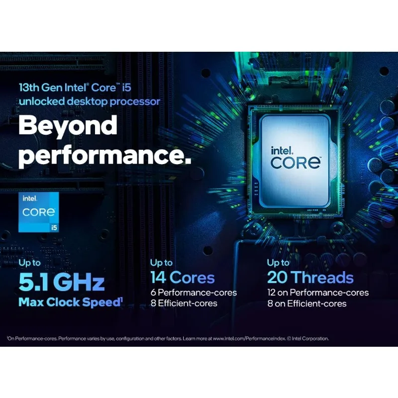 Core i5-13600K Desktop Processor 14 (6 P-cores + 8 E-cores) with Integrated Graphics - Unlocked