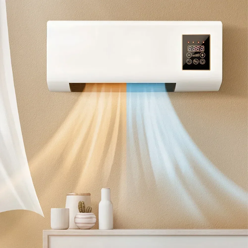 Ventilador elétrico de aquecimento de ar na parede, ventilador de vento quente para quarto, fogão térmico cerâmico, radiador suspenso, 2000W, 220V