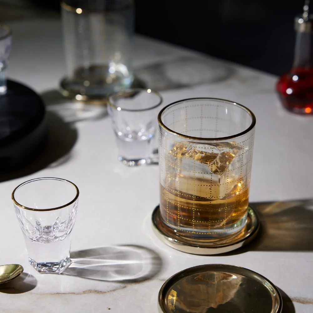 2 Pak 11 fl oz Kacamata Batu Wiski Cetak Persegi Peralatan Gelas Roh Koktail Bar Rumah Tahan Lama Elegan Modern