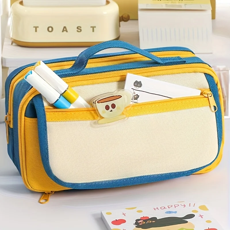 Picture 5: 9-Layer Large Capacity Pencil Case - Durable Oxford Fabric, Multi-Compartment Organizer ,Portable and Washable