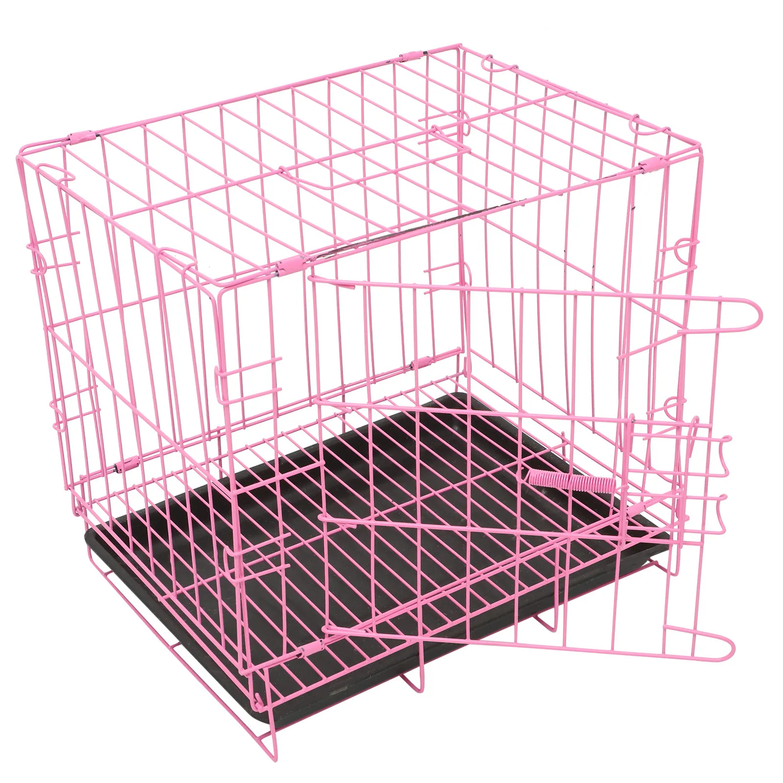 

Dog Folding Kennel Indoor Crate for Dogs Durable Steel Pet Steel Cage Dog Cage Portable Breathable Visible