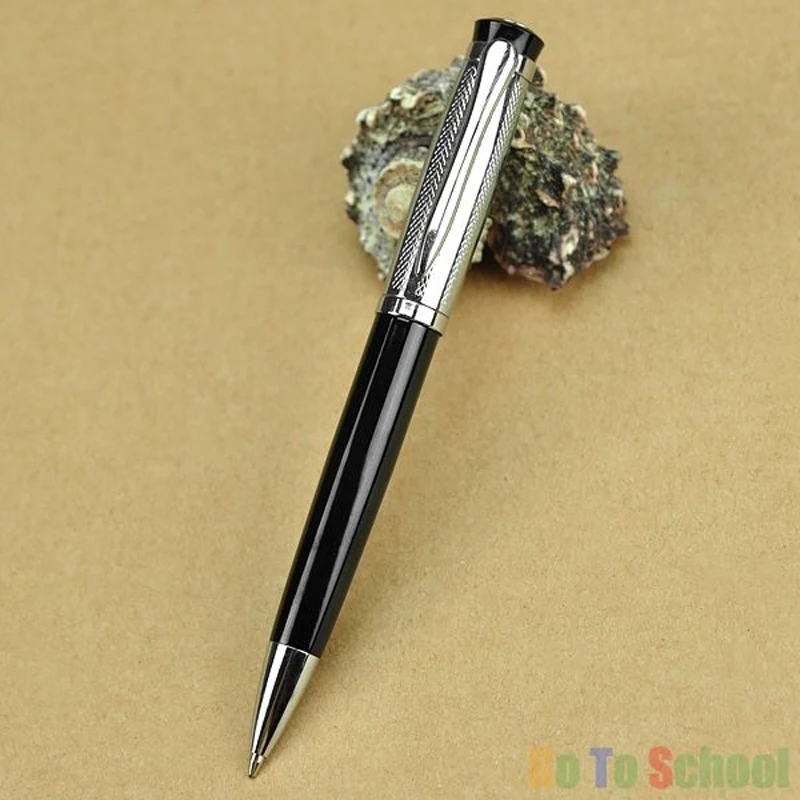 Baoer Black & Silver Ballpoint Pen Writing Pen BR202