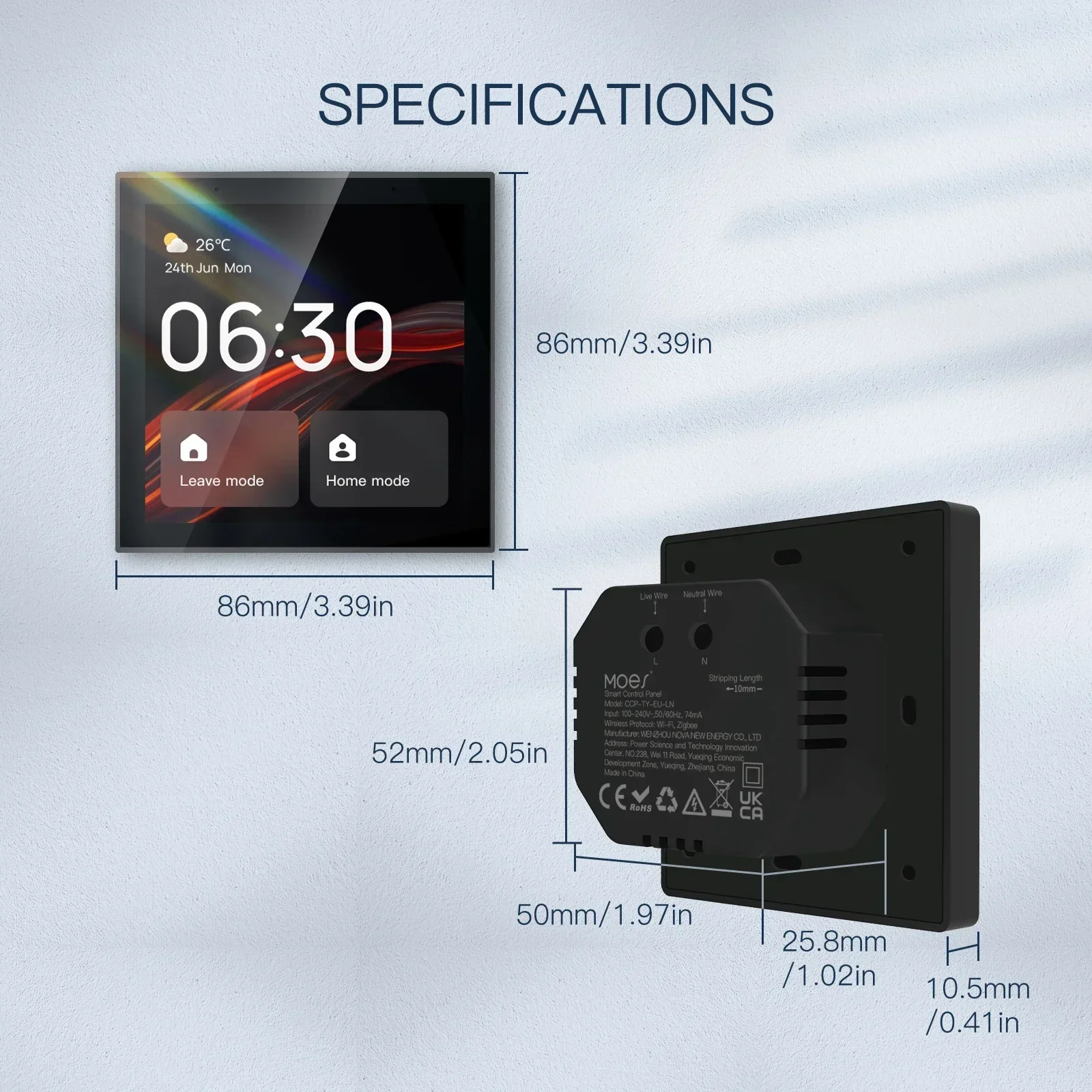 Imagem -06 - Moes-interruptor de Cena Tuya Zigbee 4.0 Controle Central Inteligente Controle de App Life Alexa Integrado Hub Zigbee sem Fio