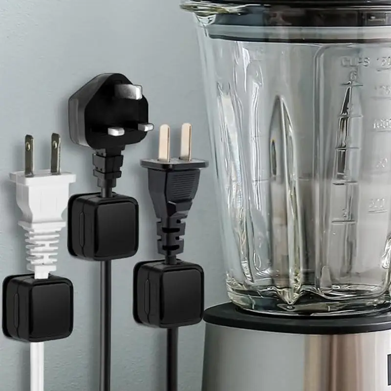 Magnetic Cables Management 6X Adhesive Wire Holder Clips For Cords Under Desk Cords Management Kitchen Appliance Cord Helper