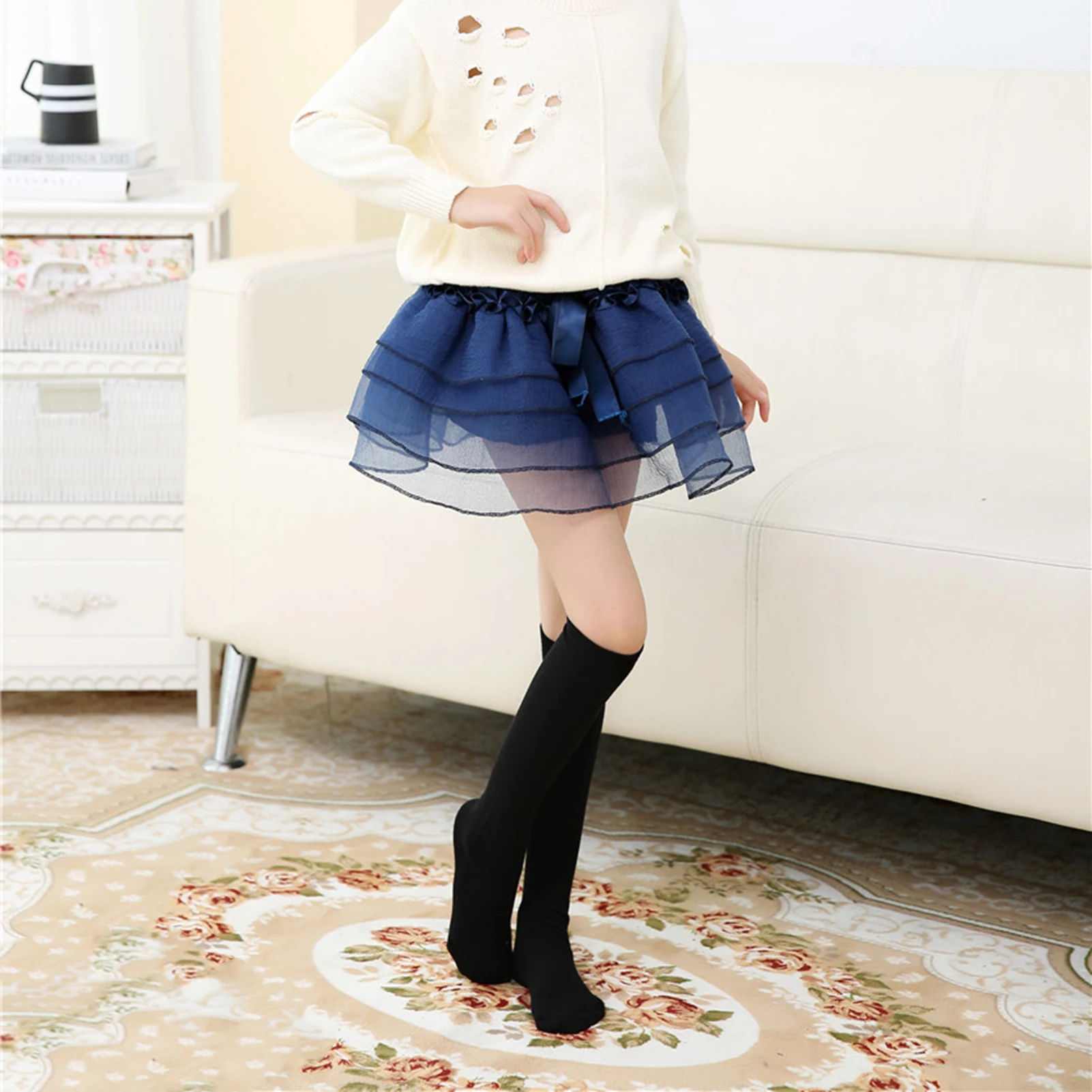 Knee High School Uniform Socks Soft Breathable and Comfortable Design for Stage Performance Wear