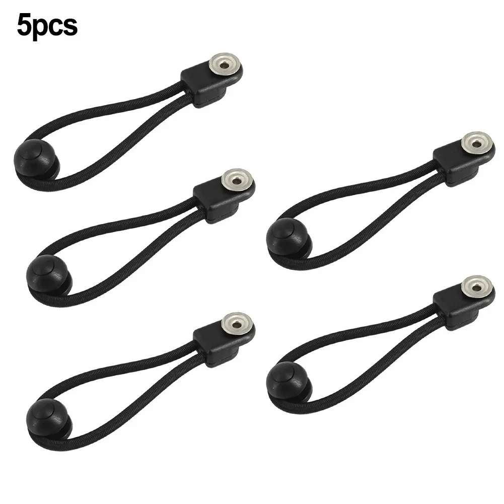 5pcs Shock Cord Fastener Bungee Cord Clip Elastic Elastic Buckle With Knob For Camping Canopy Tent Boat Yacht RV Cover Parts