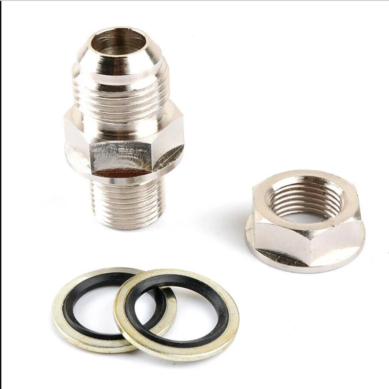 

1PCS Turbo Oil Pan / Oil sump Return Drain Adapter Bung Fitting 10AN M18x1.5 no Weld With Nut And Washer