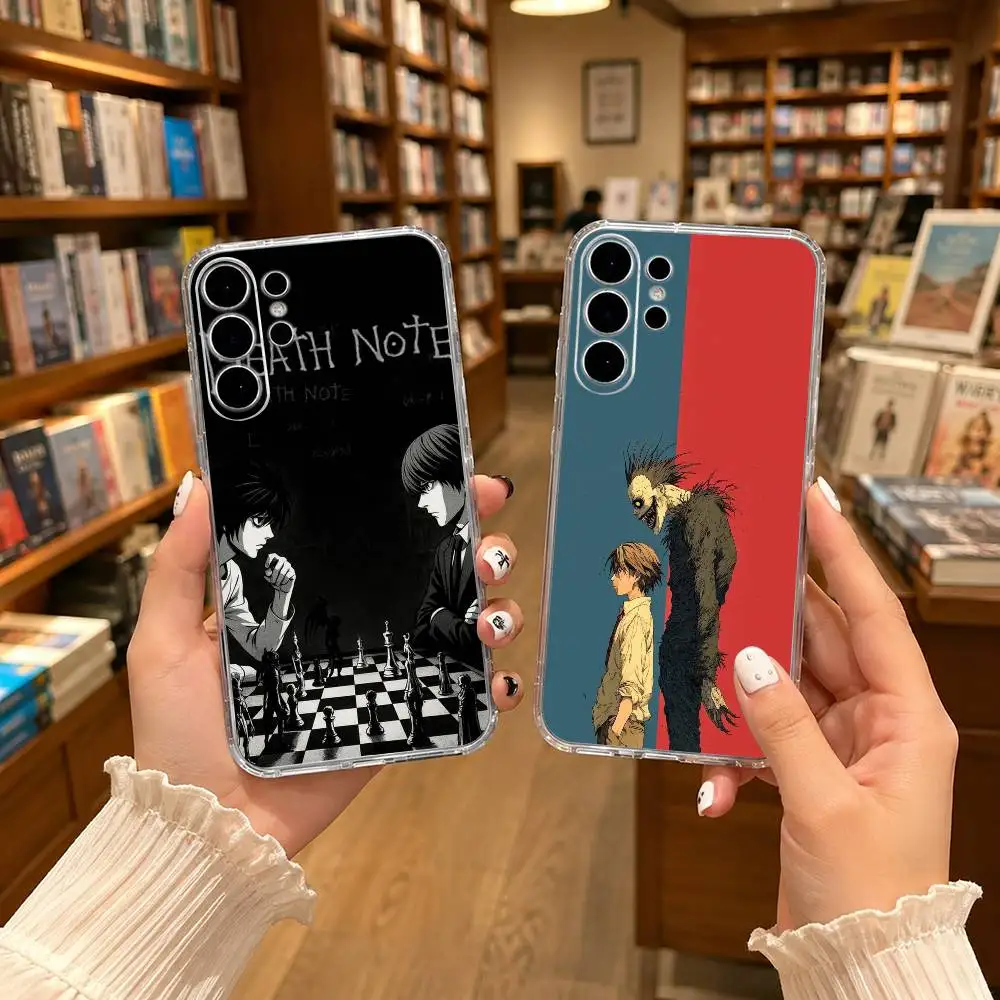 dark anime D-Death Note Phone Case For Samsung S25,S24,S21,S22,S21,S20,S10,S9Ultra,Plus,Fe,Lite Transparent Cover