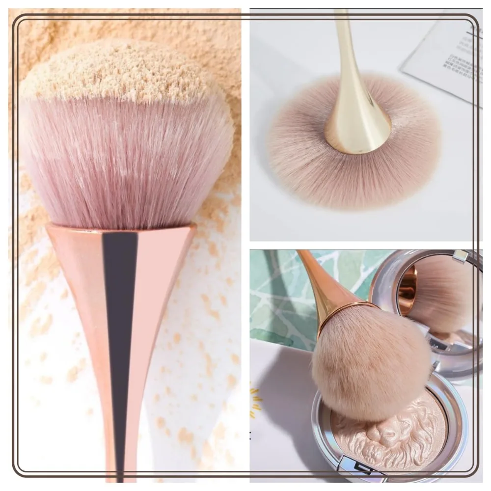 Rose Gold Professional Makeup Brush Set – Soft Face Brushes for Powder, Blush & Contour