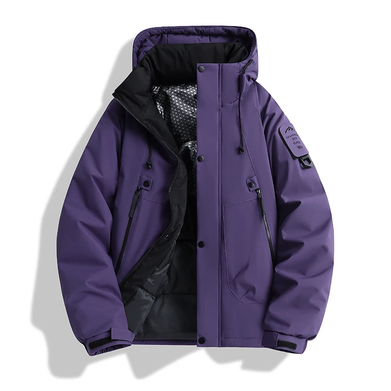 

Autumn Men's Jacket Windproof and Waterproof Fabric Fashion Daily Cotton Padded Jacket Neutral Oversize Outdoors Coat