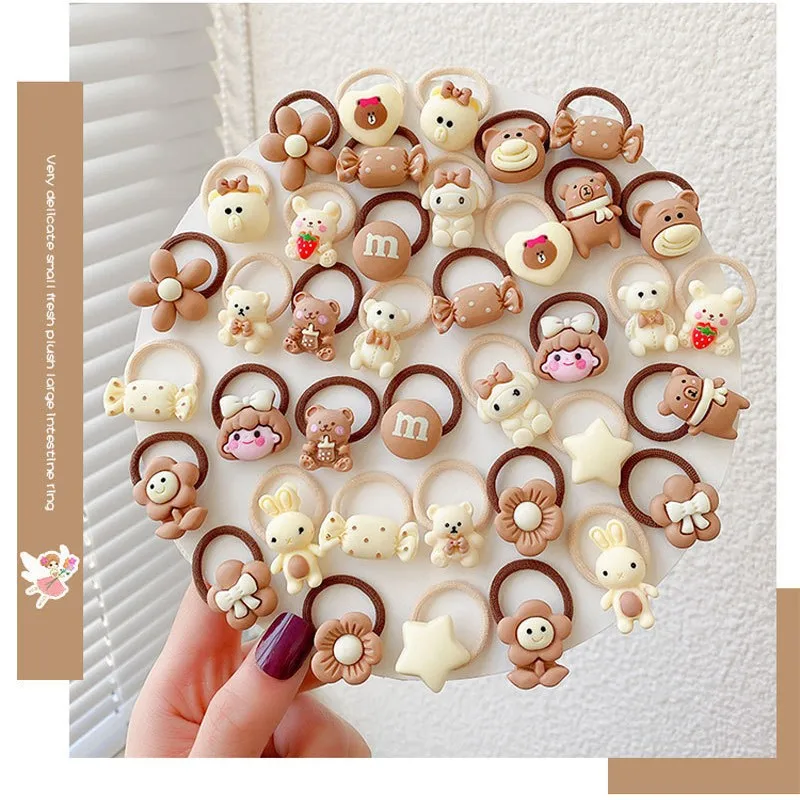 

Kawaii Cartoon Baby Small Scrunchies Cute Children Girls Kids Elastic Hair Rubber Bands Accessories Tie Hair Ring Rope Headdress