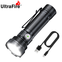 UltraFire ET28 3050LM LED Flashlight 21700 Type-C USB Rechargeable Portable Powerful EDC Torch with Magnetic for Camping Hiking