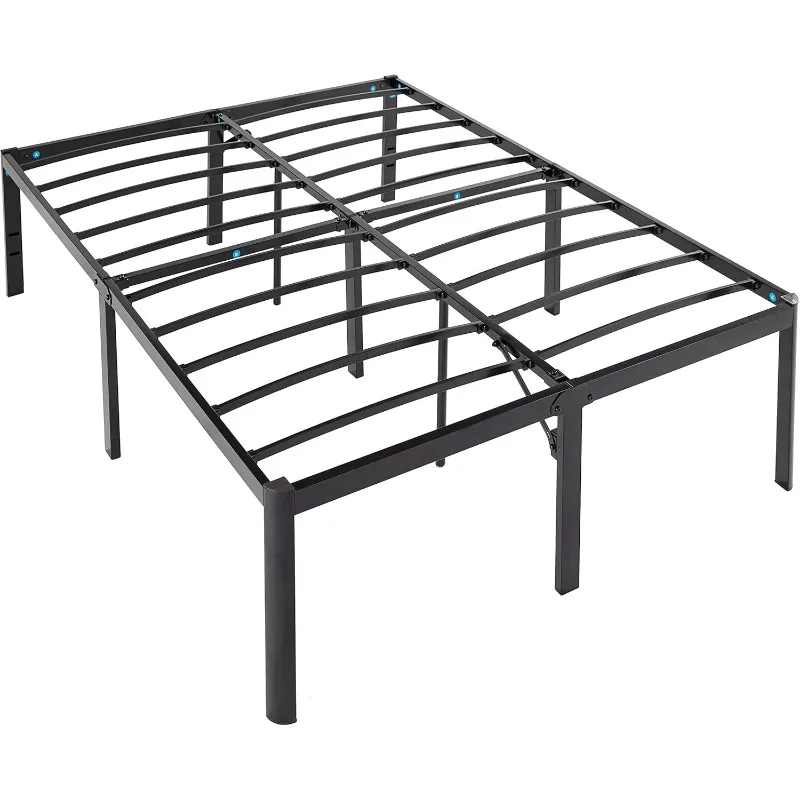 No Box Spring Needed Heavy Duty Non Slip Bed Frame with Steel Slats, Easy Assembly, 74.61 x 53.54 x 18.07 in