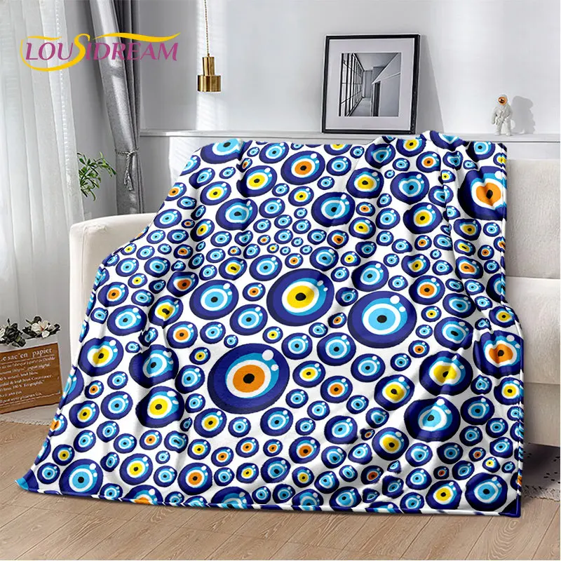 Nazar Evil Eye Tree of Life Soft Plush Blanket,Flannel Blanket Throw Blanket for Living Room Bedroom Bed Sofa Picnic Cover Kids