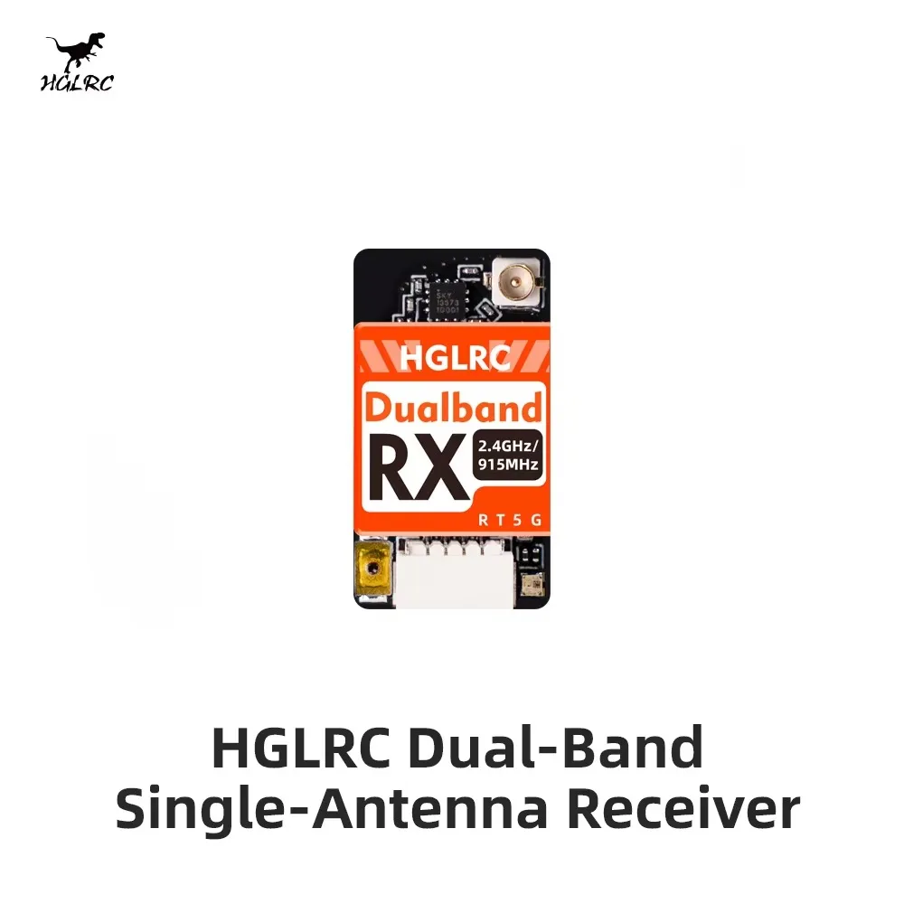 HGLRC Dual-Band Single-Antenna Receiver ELRS 915MHz 2.4GHz LR1121 Nano RX For FPV Drone Fixed Wing RC Aircraft Replacement Part - view 3