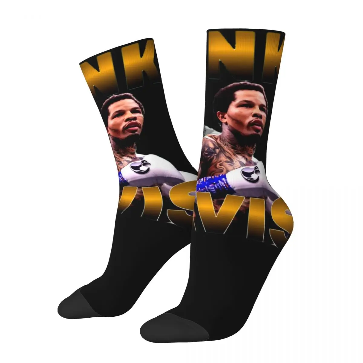 Vintage Gervonta Davis Bootleg Design Crew Socks Accessories for Unisex Cozy Dress Socks