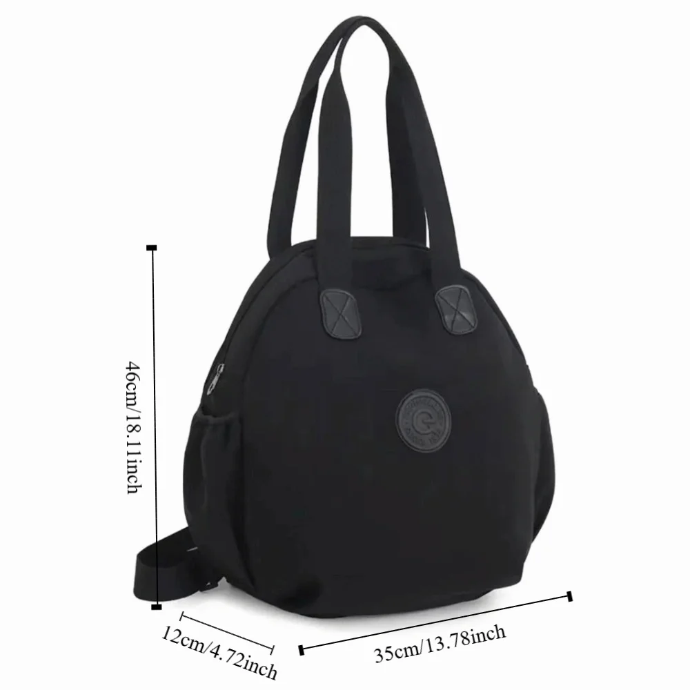 Casual Korean Style Sport Nylon Backpack Large Capacity Solid Color Travel Shoulder Bag Nylon Tote Bag Fitness Bag Computer