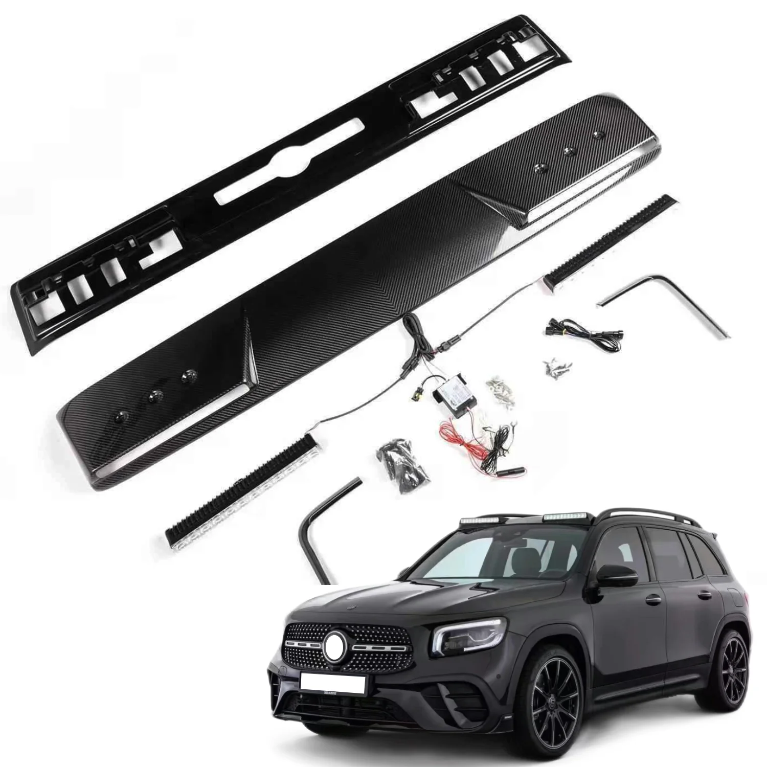For Benz G Class W464 Dome Light Carbon Fiber Roof LED Light 6000k Automotive Exterior Parts Front Dome Light