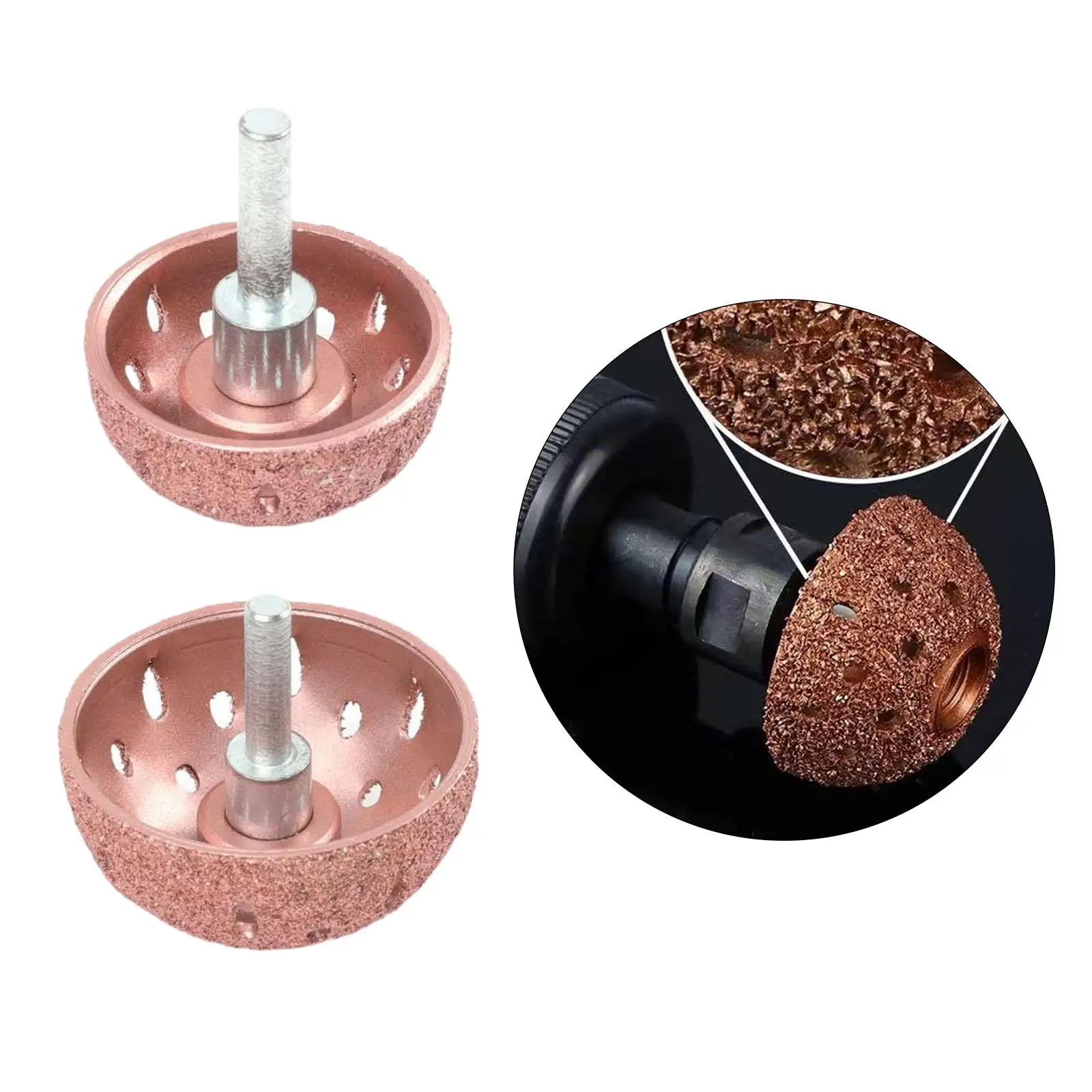 Generic Tire Repair Grinding Head with High Speed Connecting Rod Sturdy 70 Mesh Tungsten Buffing Wheel for Tire Repair Auto