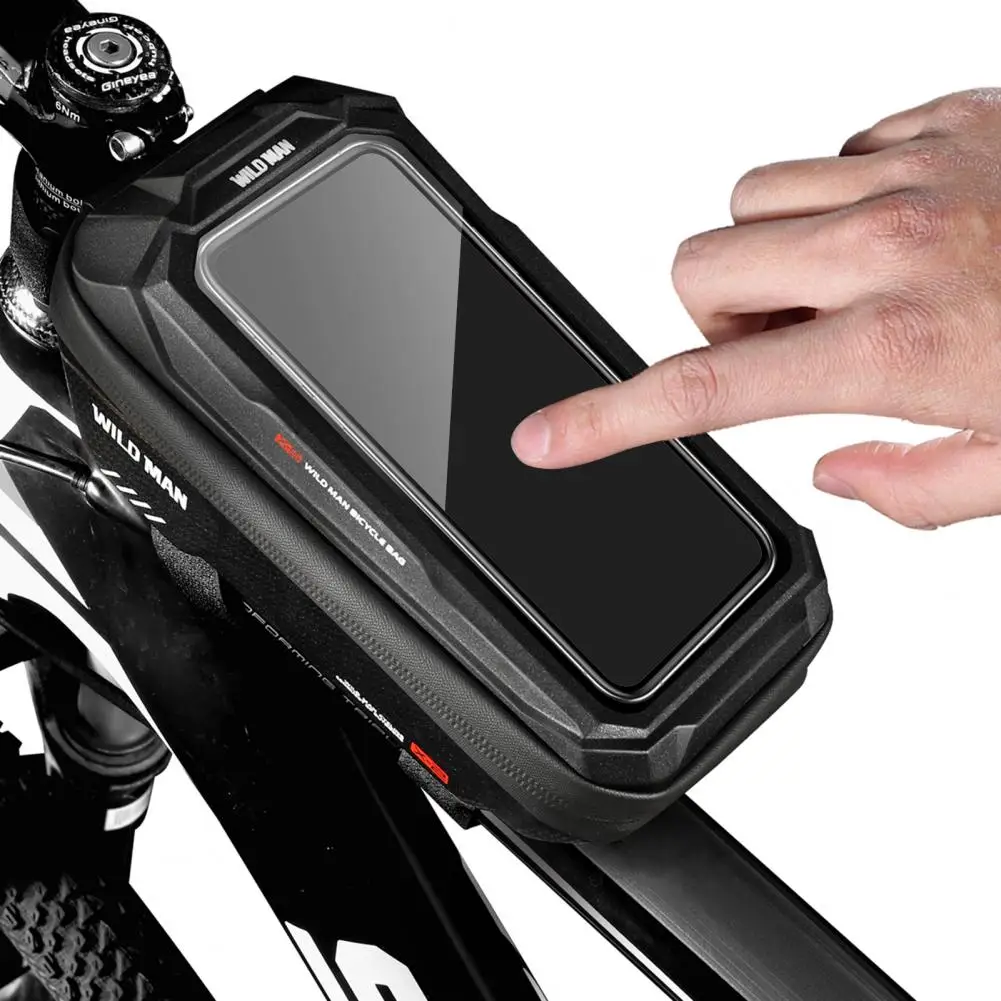 WILD MAN-X2 2022 Bicycle Bag Phone Holder Bike Cell Phone Case Mount Waterproof Bicycl Bag Mtb Frame Top Tube Tools Accessories