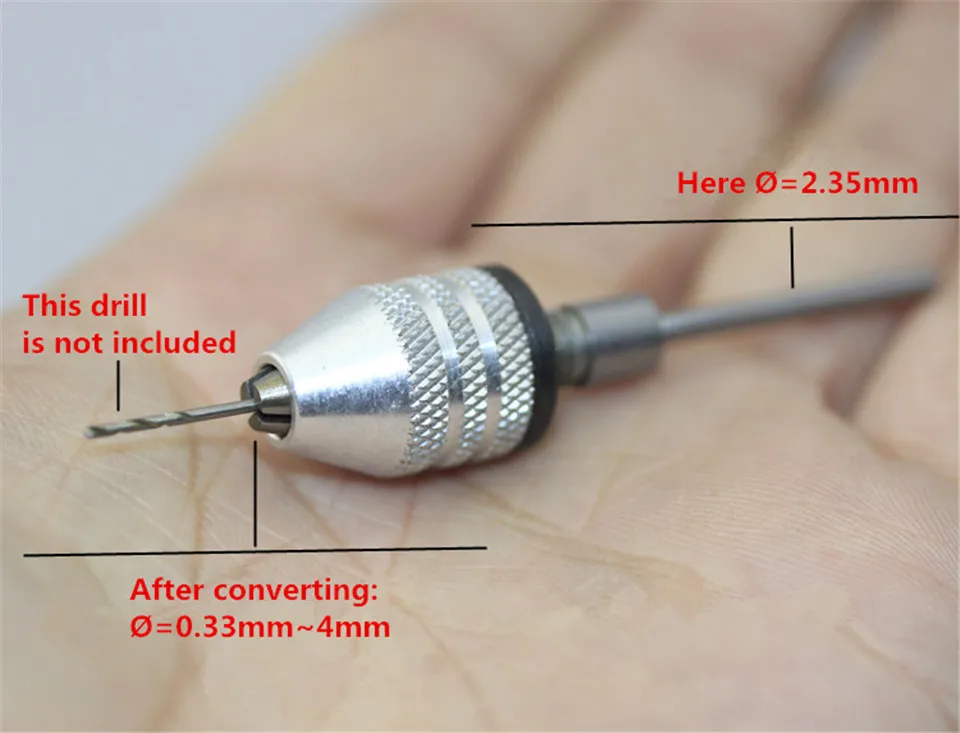 Adaptador de broca para clínica dentária, conversor de haste de 2.35mm/3.0mm, polidor para peças de mão