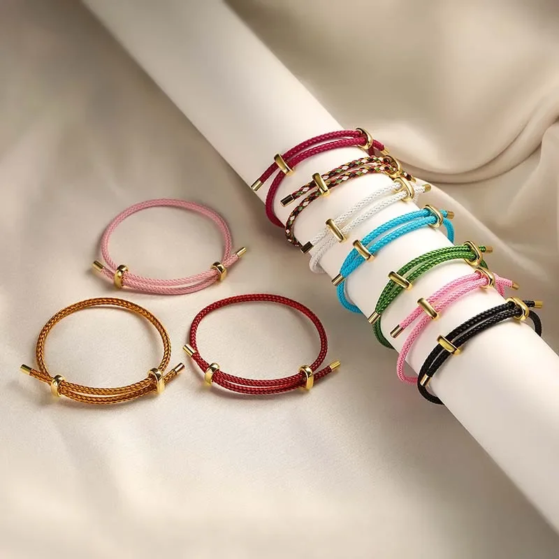 HECHENG, Wire Rope Bangle For Women DIY Colorful Party Bracelet Mens Adjustable Bracelet For Lovers