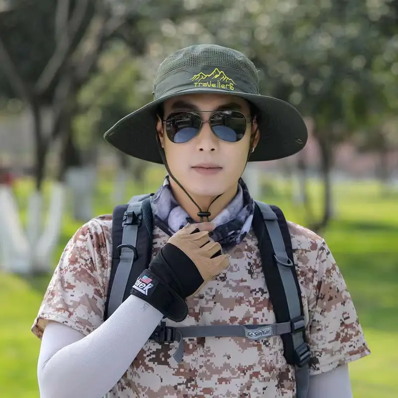1PCS Summer UV-proof Big Eaves Hat Summer Sunshade Fisherman Sunscreen Outdoor fishing Waterproof Quick drying Breathable Cap - view 3