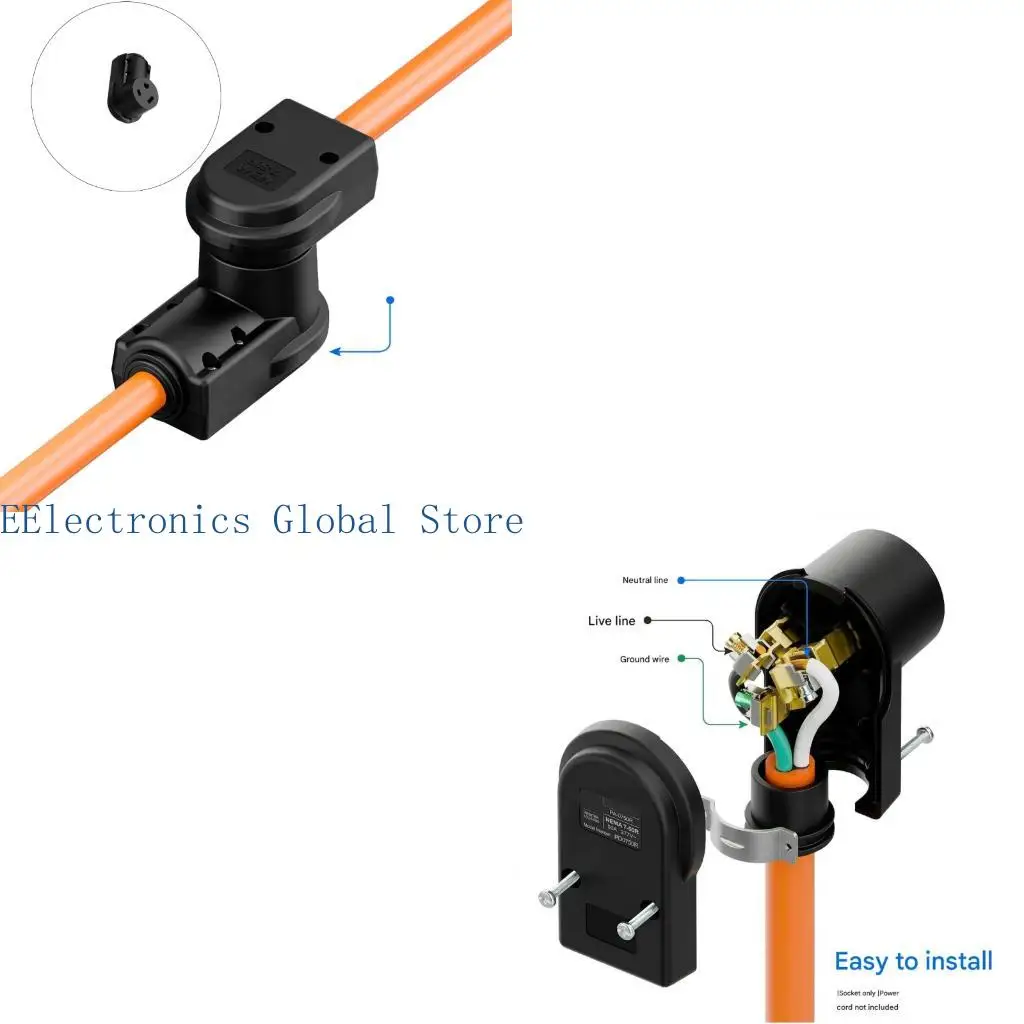 462B Highly Power NEMA7 50R Receptacle 50A 277V With Open Wiring Power Connectors For Quick Setups