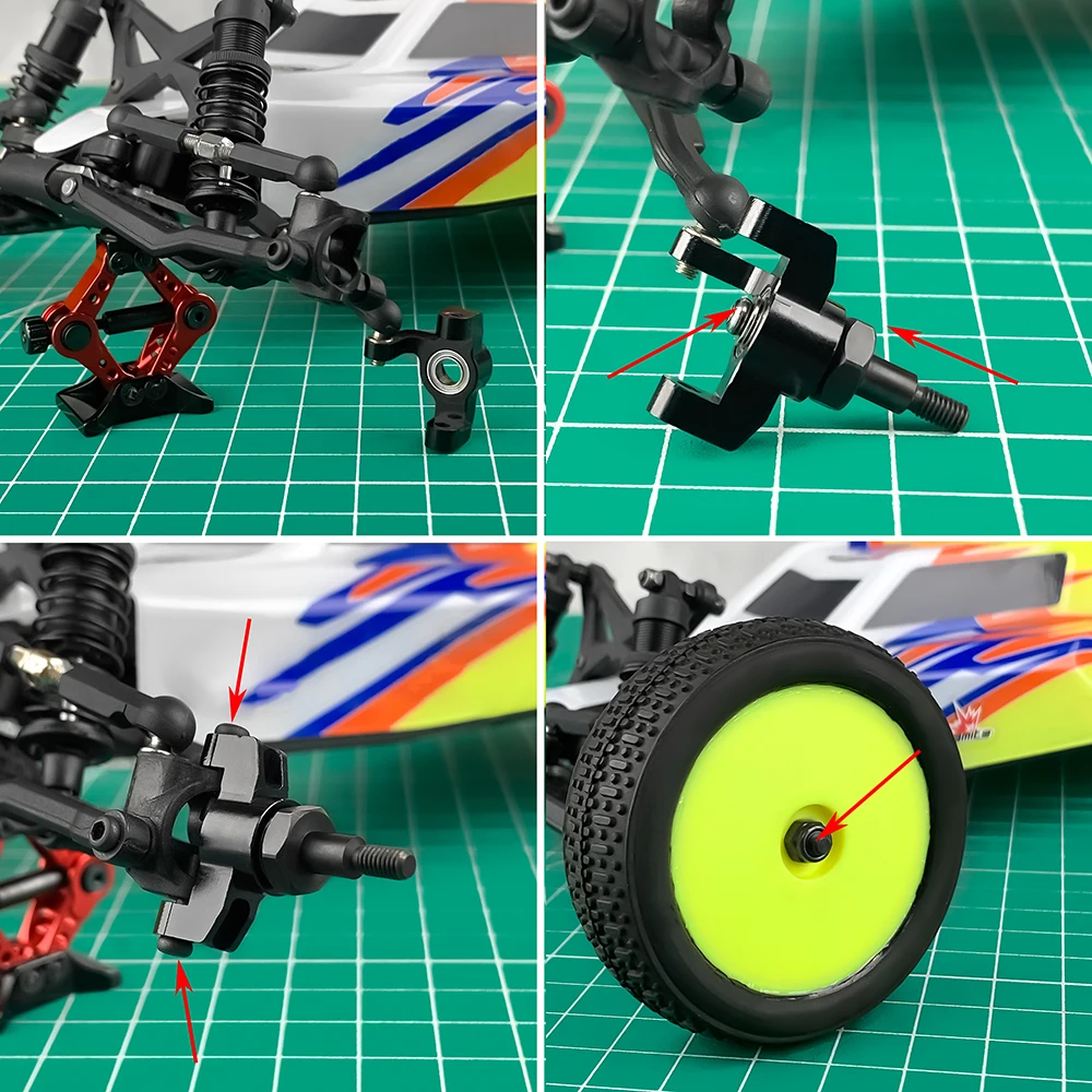 TRINOOD 스틸 전면/후면 CVD 1/16 MINI-B 1/18 MINI-T 2.0 RC 자동차 버기 트럭 업그레이드 부품