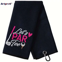 Funny Embroidered Microfiber Premium Golf Towel, Golf Accessories for Men Golfers Dad Boyfriend Husband Birthday Retirement